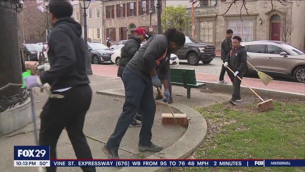 Hundreds volunteer to pick up trash, sweep in annual Philly Spring Cleanup
